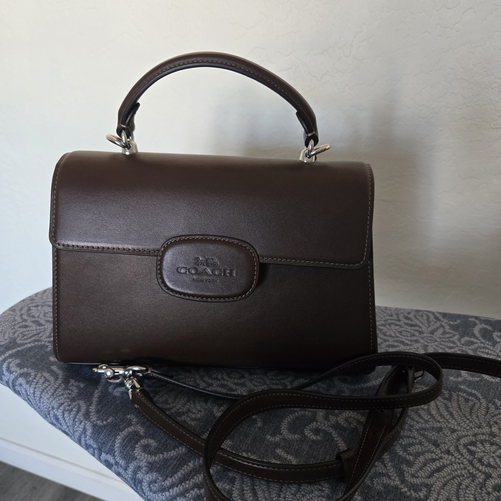 Coach Dark Brown Leather Crossbody Bag